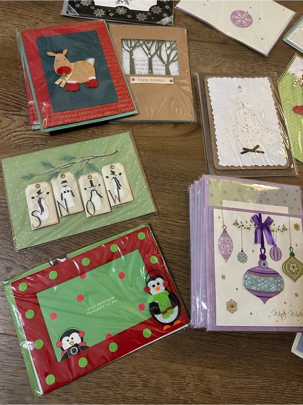 20 Individually Wrapped Burgoyne Hand Crafted 3D Christmas Cards w/ Envelopes